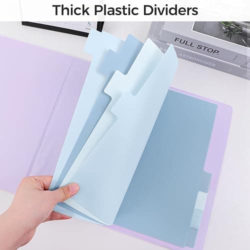 SKYDUE Binder Dividers with Tabs for Letter Size, 8-Tab Write & Erase Plastic Dividers for 3 Ring Binder, Writable & Reusable Binder Dividers for School, Office and Home thumbnail 6