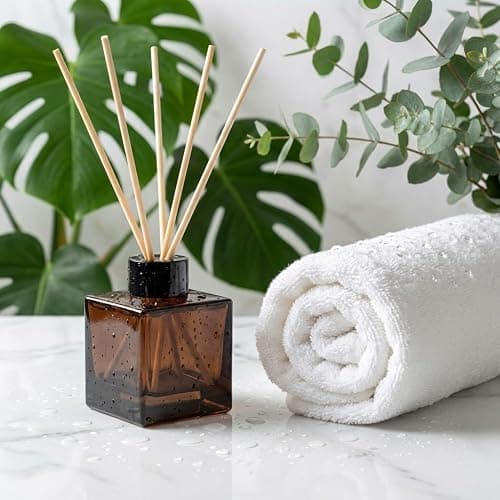 Nongcunren 100ml 2pcs Reed Diffuser Bottles,Fragrance Diffuser Empty Bottle with 20pcs Reed Sticks for Home Fragrance Accessories and Women Gift Room,Home,Bathroom Decor thumbnail 6