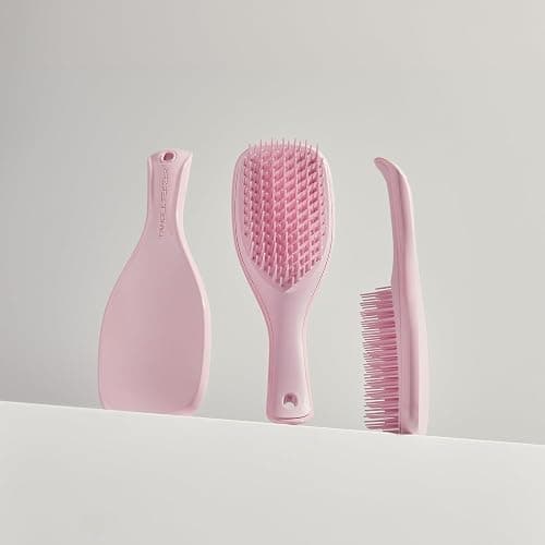 Tangle Teezer The Ultimate Detangler Mini Straight to Wavy Hairbrush | Travel Detangling Brush | Two-Tiered Teeth Reduce Breakage & Eliminate Knots| Wet & Dry Hair | Millennial Pink thumbnail 6