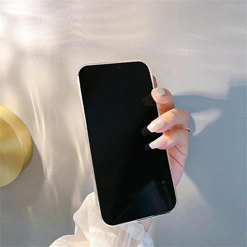 Fycyko Compatible with iPhone 14/13 Butterfly Floral Clear with Design Aesthetic Women Teen Girls Glitter Pretty Crystal Sparkle Sparkly Cute Girly Phone Cases Protective Cover+Chain-Clear thumbnail 7