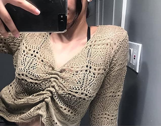 Cottagecore Blouse Crochet Top Cottagecore Clothing Grunge Fairy Clothes Grunge Fairy Aesthetic Fairycore thumbnail 3