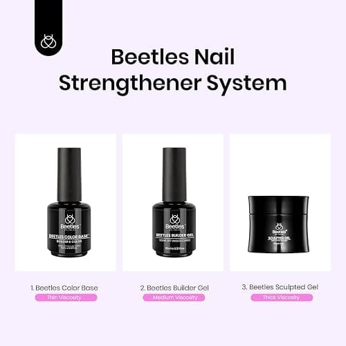 Beetles Builder Gel for Nails-Cover Nude Translucent 7 in 1 Nail Thickening Strengthening Building Apex for Beginner DIY Salon at Home,Natural Nude Builder Nail Gel, UV & LED Lamp Cured Needed thumbnail 6