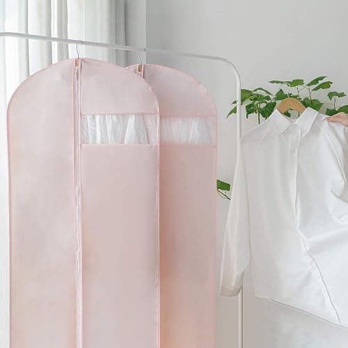 Suit Bag for Storage and Travel, (Set of 2 (23.3" x 50") Pink) thumbnail 2