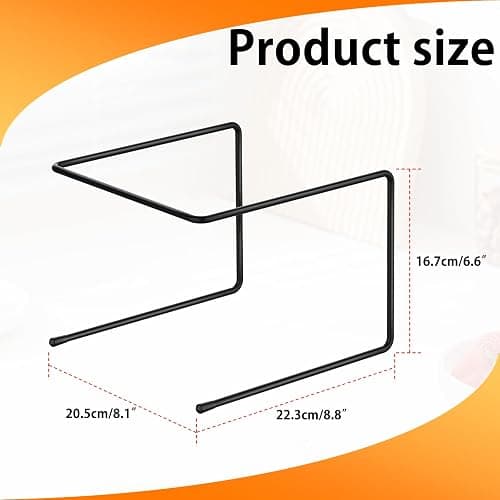 DIYIIRON Black Metal Pizza Tray Display Serving Stands | 6 Pack pizza rack holders, ideal for home, restaurant and canteen party food display thumbnail 3