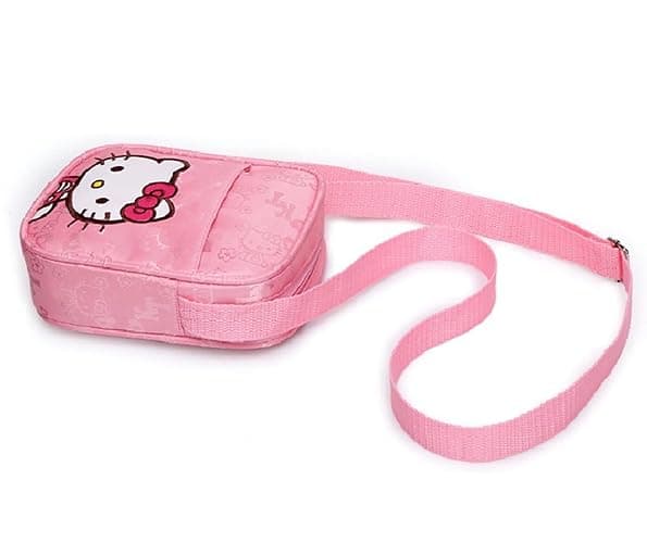 Cute Mini Purse Bag for Girls, Pink Cat Canvas Crossbody Purses thumbnail 2