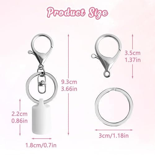 4 Pack Keychain Cap Compatible With Summer Fridays 0.5 oz & LANGIGE 0.35 oz Lip Balm,Portable Lip Gloss Charm Accessories,Keychain Cap Replacement Cover Fit For Summer Fridays thumbnail 7