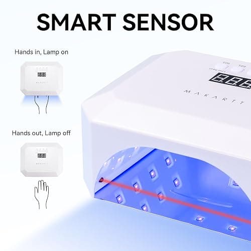 Makartt UV LED Nail Lamp: UV Light for Gel Nails Rechargeable Aurora 36W Gel Lamp with 4 Timers & Auto Sensor Professional Fast Curing Cordless Nail Light for Home Salon Manicure thumbnail 7