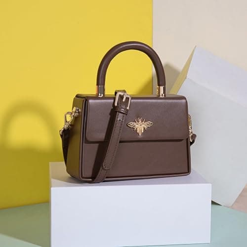 Milan Chiva Small Top Handle Purses for Women Mini Satchel Crossbody Bag Elegant Square Bag thumbnail 7