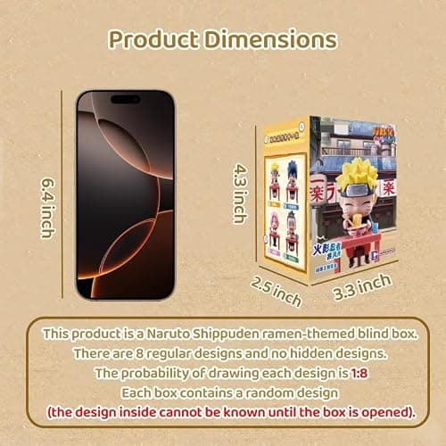 MINISO Naruto Shippuden × Ramen-Themed Figure Blind Box, Exquisite Collectible Ornament for Gifting(1-Random Piece) thumbnail 3