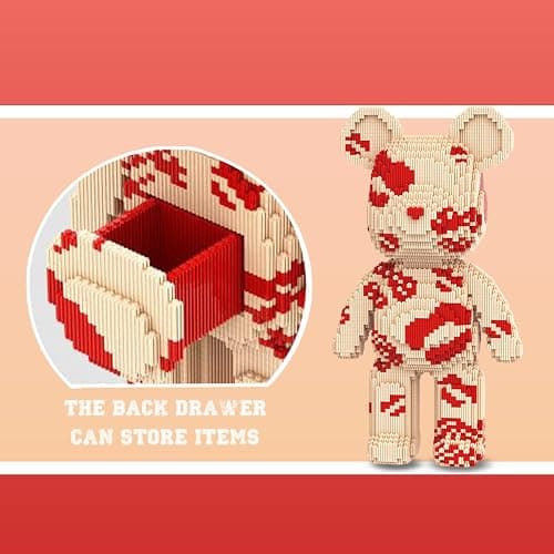 DAHONPA Animal Kiss Love Bear Micro Building Blocks Set with Storage Drawer (7220 Pieces), Gift for Adults and Kids thumbnail 4