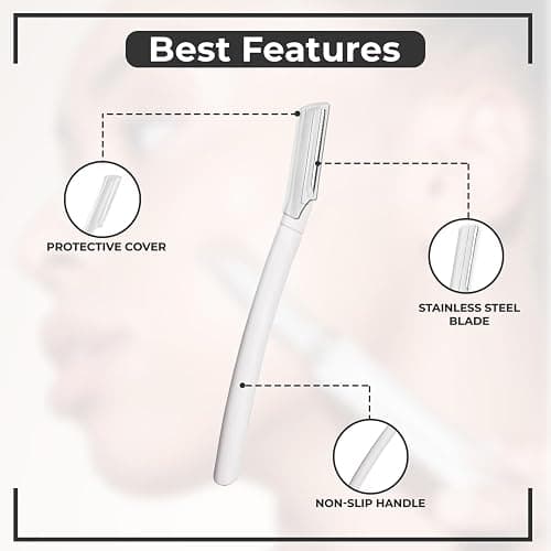 Visage Precision Facial Razors, Touch-up Dermaplaning Tool, Eyebrow Razor, Facial Hair/Peach Fuzz Removal, Face Shavers for Women and Men - 3 count thumbnail 2
