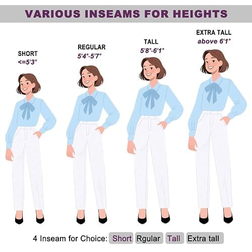 iChosy Women's Stretchy Straight Leg Dress Work Pants Business Office Casual Slacks with Pockets thumbnail 6