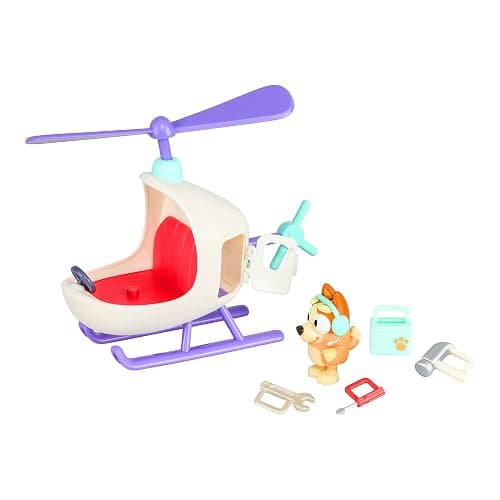 Bluey Vehicle & Figures Bingo’s Toy Helicopter Playset, Toddler Helicopter with Bingo Figurine and Accessory Toolkit, Vehicle Toys for Kids Age 3+ thumbnail 5