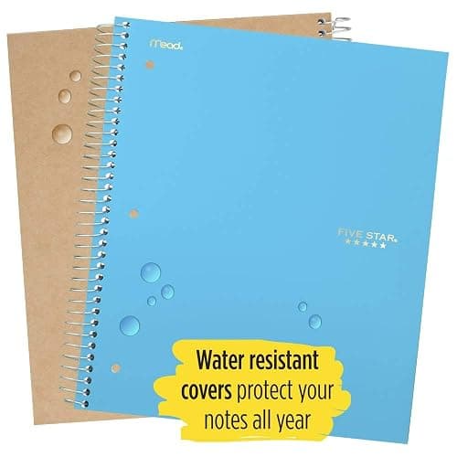 Five Star Spiral Notebook, 1 Subject, College Ruled Paper, 100 Sheets, 11" x 8-1/2", Teal (72051) thumbnail 4