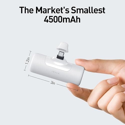 iWALK Portable Charger for iPhone 15/16/17, Power Bank with Build-in USB C Connector, 4,500mAh Battery Pack Phone Charger for iPhone Series, Samsung S22/23/24 Series and Android, Pink thumbnail 4