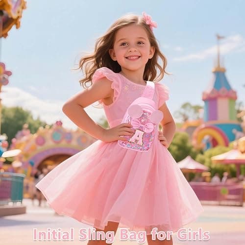 Initial Sling Bag for Girls - 2-7 Year Old Girl Birthday Gifts, Clear Letter Small Crossbody Bag Purses Toddler Kid Gifts Stuff Pink Z thumbnail 8
