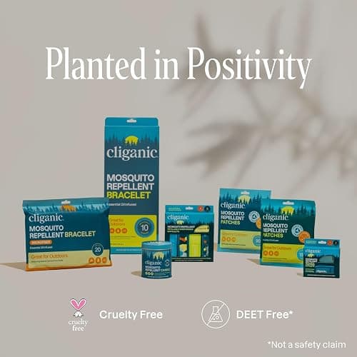 Cliganic 10 Pack Mosquito Repellent Bracelets for Adults & Kids - Natural DEET-Free Bands, Individually Wrapped thumbnail 6