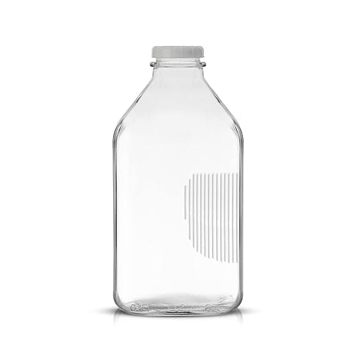 JoyJolt Glass Milk Bottles with Lids and Pourer – 64 Oz, 3 Pack Airtight Heavy Duty Reusable Glass Bottles, Leakproof, BPA-Free, Food Grade, Dishwasher Safe Jug, Pitcher for Milk, Juice, and Water thumbnail 6