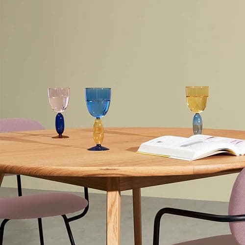 Creative Wine Glasses, 13.5 oz Red Wine Glass Colorful Wine Glass Goblet Wine Cocktail Juice Glass for Party Dinner Wedding Festival Kitchen Bar Celebration (1Pcs) (4) - 4 thumbnail 6