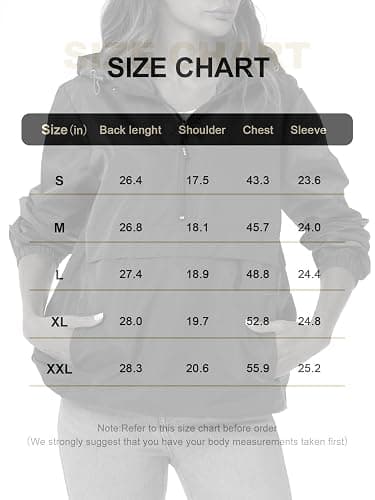 Avoogue Womens Rain Jacket with Hood,Pullover,Packable,Lightweight,Windbreaker,Waterproof,Breathable. thumbnail 5