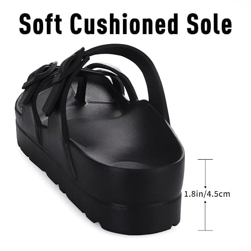 Goosecret Women's Platform Sandals with Arch Support Comfortable Foam Slides Summer Beach Sandals with Adjustable Buckle thumbnail 7