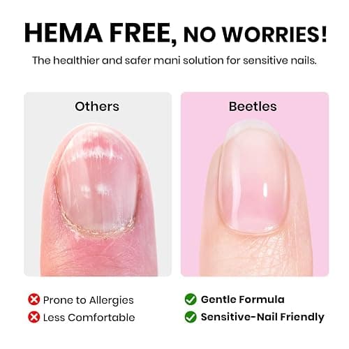 Beetles Gel Base and Top Coat Set 3 x 10ml | HEMA-Free Base & Glossy and Matte Top Coat, UV LED Soak-Off Gel Polish Kit thumbnail 2