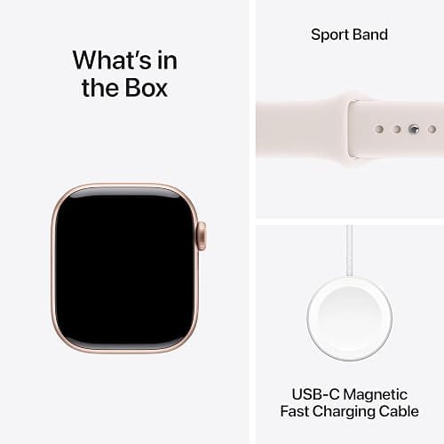 Apple Watch Series 11 [GPS 42mm] Smartwatch with Rose Gold Aluminum Case with Light Blush Sport Band - S/M. Sleep Score, Fitness Tracker, Health Monitoring, Always-On Display, Water Resistant thumbnail 6