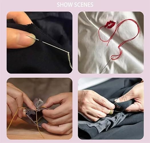FAILOO mini Sewing Kit with Case, Sewing Supplies for Home Travel and Emergency, Mending Clothes, Includes Thread Spools, Needles, Scissors, Thimble Sewing Interest Home Sewing (11- Color - Pink) thumbnail 6