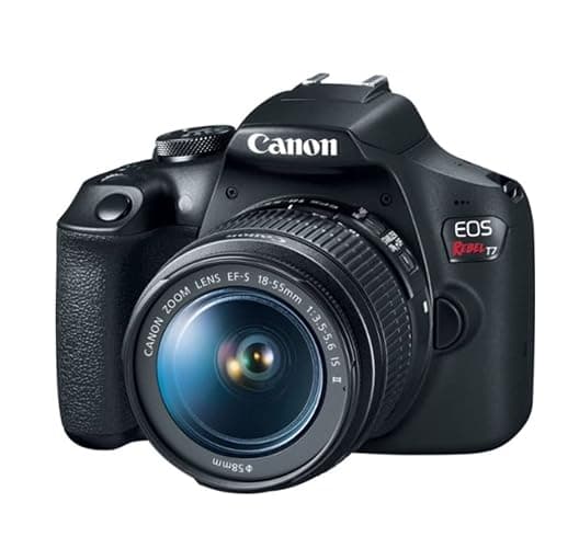 Canon EOS Rebel T7 DSLR Camera|2 Lens Kit with EF18-55mm + EF 75-300mm Lens, Black thumbnail 4