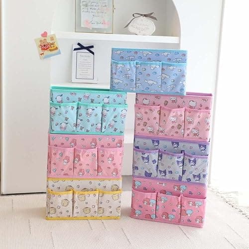 4 Grids Cartoon Storage Bin, Kawaii Collapisible Storage Box, Cute Foldable Basket Makeup Holder Office Desk Organizer Room Decor (Dog) thumbnail 4