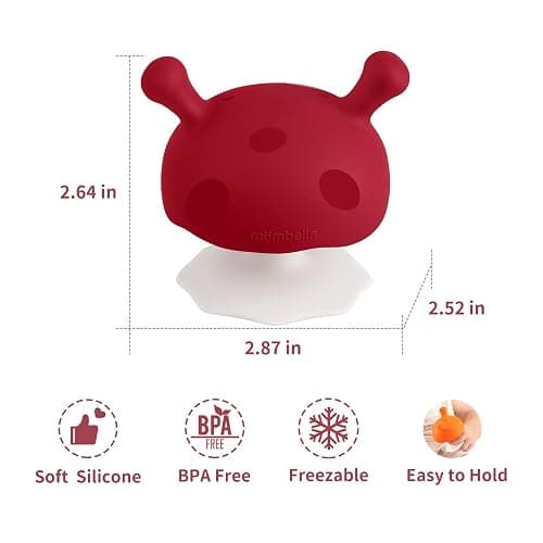 Baby Teething Toys for 3-12 Months+,Silicone Mombella Baby Teether with Suction Base,Soft & Easy to Grasp for Teething Relief,Safe & Comfortable Teether Toys for Sucking Needs,BPA Free thumbnail 3