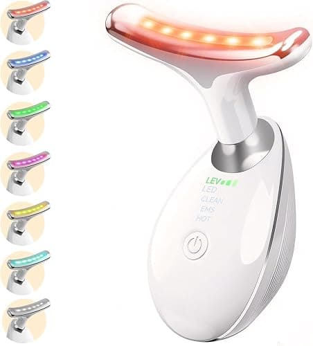 Face Massager, Face Sculpting Tool 7-in-1 with Heat & LED, Led Face Sculptor with 45±5°C & 3 Modes, Face Lifting Device for Neck Jawline, Facial Massager for Skin Tightening Anti-Wrinkle - Image 1