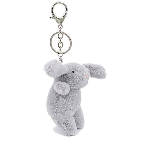 Miokkley Cute Bunny Plush Keychain for Backpack, 3.5" Inch Mini Rabbit Keychain Purse Charm Pendant Gift for Women thumbnail 5