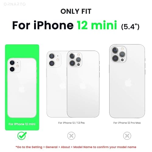 ORNARTO Compatible with iPhone 12 Mini Case, Slim Liquid Silicone 3 Layers Full Covered Soft Gel Rubber with Microfiber Case Cover 5.4 inch-Navy Blue thumbnail 2