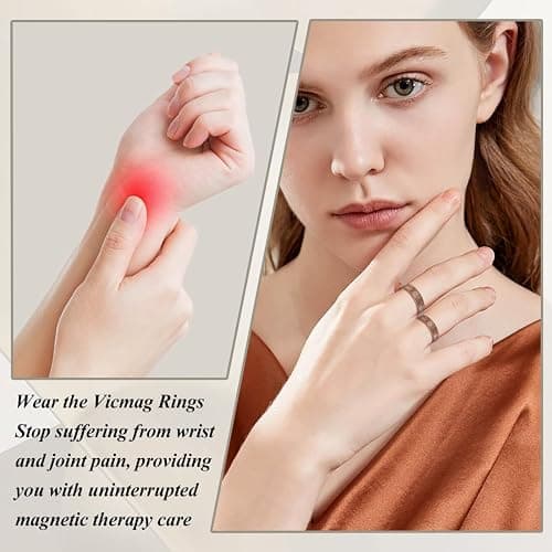 Vicmag Copper Magnetic Rings for Women & Men, 4X Strength Magnet Adjustable | 99.9% Pure Copper Thumb Ring For Finger, Powerful Magnets, Adjustable, Jewerly Present thumbnail 7