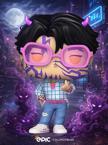 Funko Pop! Animation: Kpop Demon Hunters - Saja Boys Jinu Demon Pattern (Chase Variant) Vinyl Figure Collectibles Bundled with Box Protector thumbnail 2