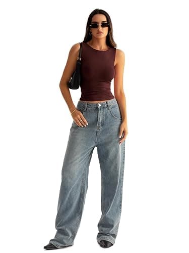 Eachyes Womens Boat Neck Seamless Tank Tops Sleeveless Slim Fitted Shirts | Double Layered Chest, Not Built-in Bra, Buttery-soft Fabric, High Neck, Going Out, Daily Wear, Work, Beach Vacation Clothes thumbnail 6