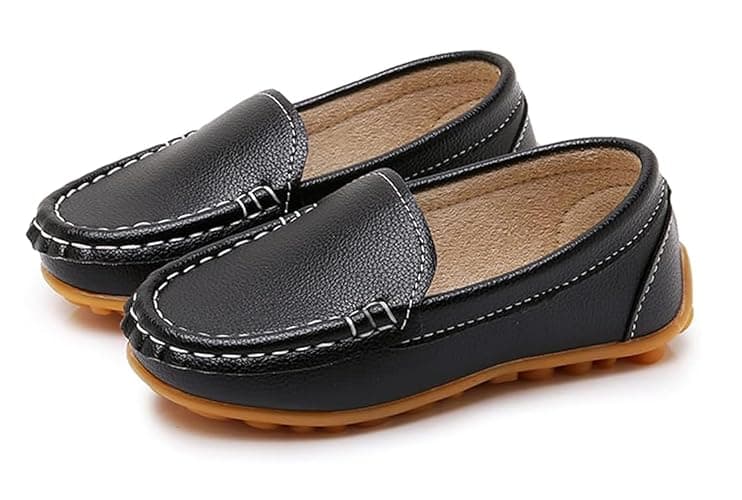 Gansenzon Boys Girls Loafers Dress Shoes Oxford Moccasins Flats Boat Slip-On School Daily Walking Shoes(Toddler/Little Kids/Big Kids) thumbnail 3