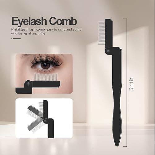 SWEET VIEW Eyelash Comb Lash Separator Tool Brow Brush & Lash Spoolie Professional Eye Makeup Tools (4 Pieces Set) thumbnail 4