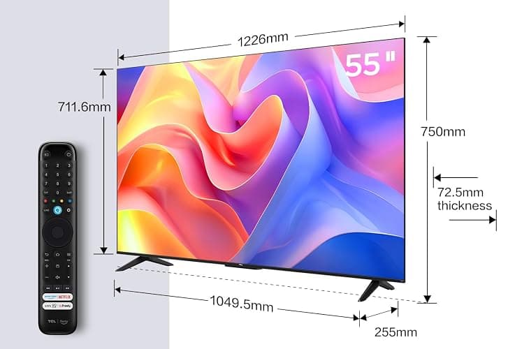 TCL 55PF650K 55-inch 4K Ultra HD, HDR TV, Smart LED Fire TV (Dolby Vision, Dolby Atmos, DTS, HDR 10, Alexa built-in, Airplay2, Miracast) thumbnail 2