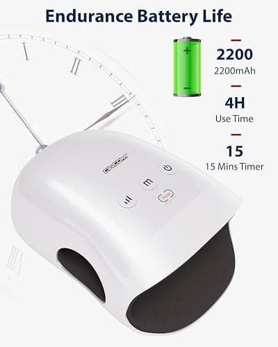 CINCOM Hand Massager - Cordless Hand Massager with Heat and Compression for Arthritis and Carpal Tunnel, Gifts for Women(White) thumbnail 5