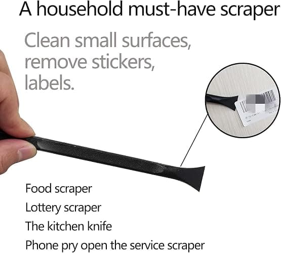 Plastic Scraper Multi-Purpose Scraper Non-Scratch Cleaning Tool Easy to Clean Small and Narrow Spaces and Gaps, Perfect to Remove Stickers, Labels, Oil Stains, Food, Dirt, Etc 3-Pcs thumbnail 4