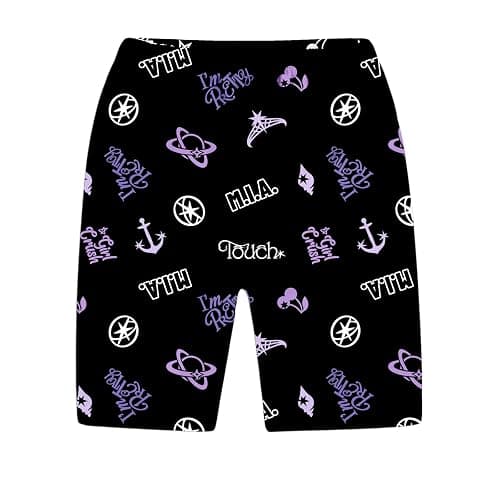 TONGQUD KATSEYE Girls Pyjama Set Short Sleeve Nightwear T-Shirt and Shorts Sleepwear Music Theme Pjs Set Ages 6-13 Years thumbnail 2