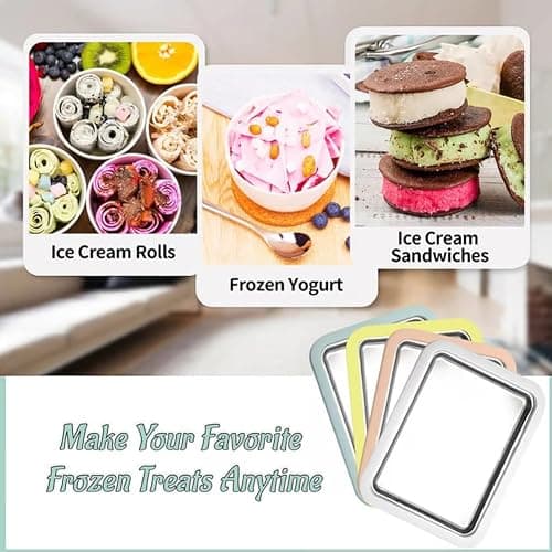 Instant Ice Cream Maker, At-Home Rolled Ice Cream Maker Kit Instant Freeze Plate with 2 Scrapers, DIY Stainless Steel Homemade Iced Tray, Fun Family Activity, Iced Stir Frying Machine(Pink) thumbnail 3