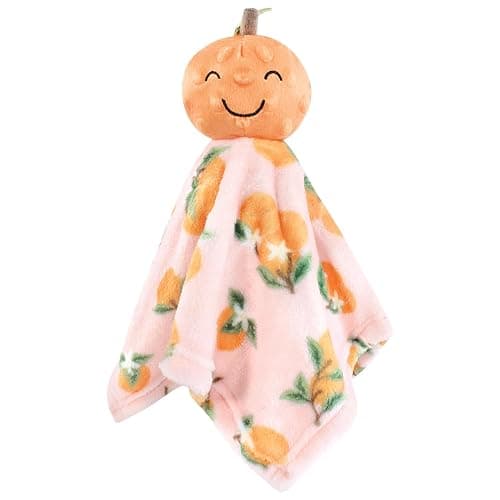 Hudson Baby Infant Girls Animal Face Security Blanket, Fruits, One Size thumbnail 3
