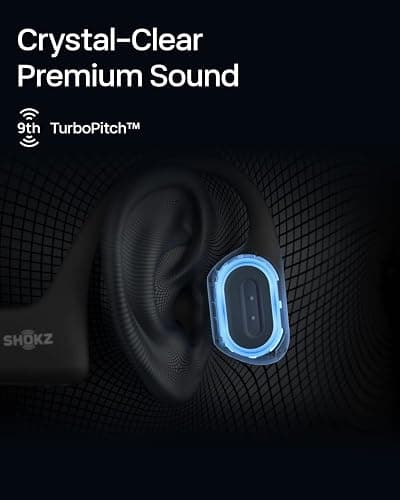 SHOKZ OpenRun Pro-Bone Conduction Headphones, Open-Ear Bluetooth Wireless Sport Headphones for Running and Workout, Sweat Resistant, Long Battery Life, Premium Deep Bass, Mic，with Hair Band, Black thumbnail 5