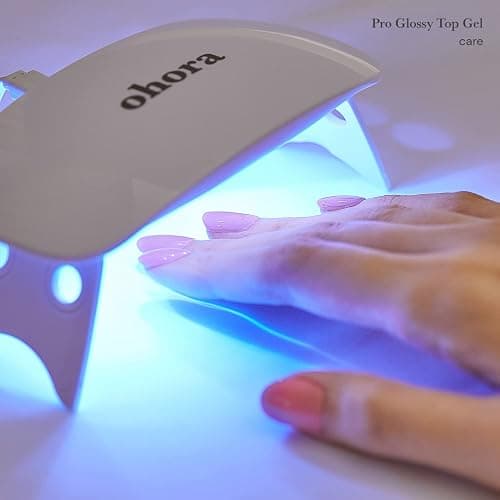 ohora Gel Nail Care (Pro Glossy Top Gel) - Corrects Nail Texture, Easy to Use & Easy to Remove for Semi Cured Gel Nail Strip Application - Professional Salon-Quality for Healthy, Strong Nails - 03. Pro Glossy Top Gel thumbnail 7