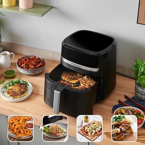 Russell Hobbs Air Fryer XXL 8,3L Rapid Air (Compact, Silencieux, Pizza Ø 26cm) Friteuse sans huile (9-en-1, Cuit, gril, rôtit et plus, économe, tactile,arrêt auto, compatible lave-vaisselle) 27632-56 thumbnail 9