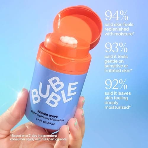 Bubble Skincare Hydrate & Brighten Trio - Soft Launch Hydrating Cleanser, Morning Rays Brightening Eye Cream, Power Wave Super Hydrating Moisturizer, Dry Skin Care Routine thumbnail 6