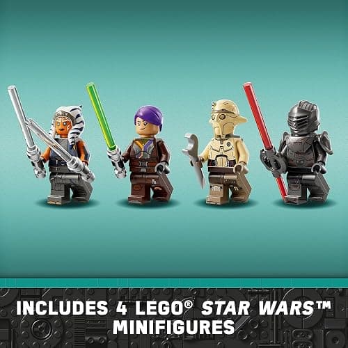 LEGO Star Wars Ahsoka Tano’s T-6 Jedi Shuttle Spaceship Toy - Star Wars Building Toys Set for Kids, Boys & Girls, Ages 9+ - Birthday Gift for Fans - 4 Minifigures - 75362 thumbnail 6